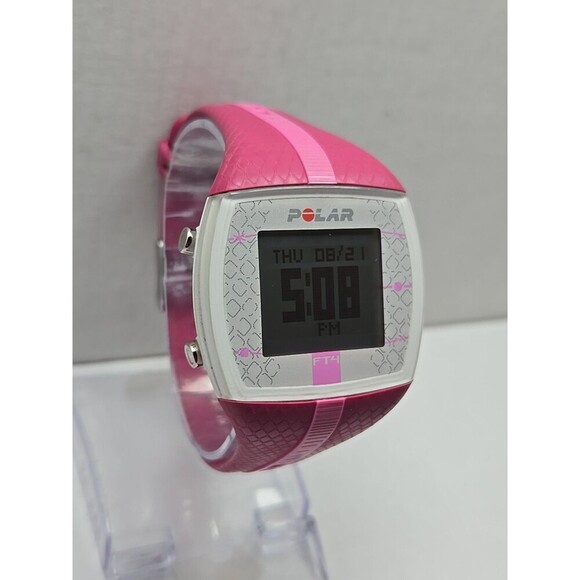 Polar FT4 Pink White Heart Rate Monitor Fitness Watch Tested Working New Battery - Picture 4 of 11